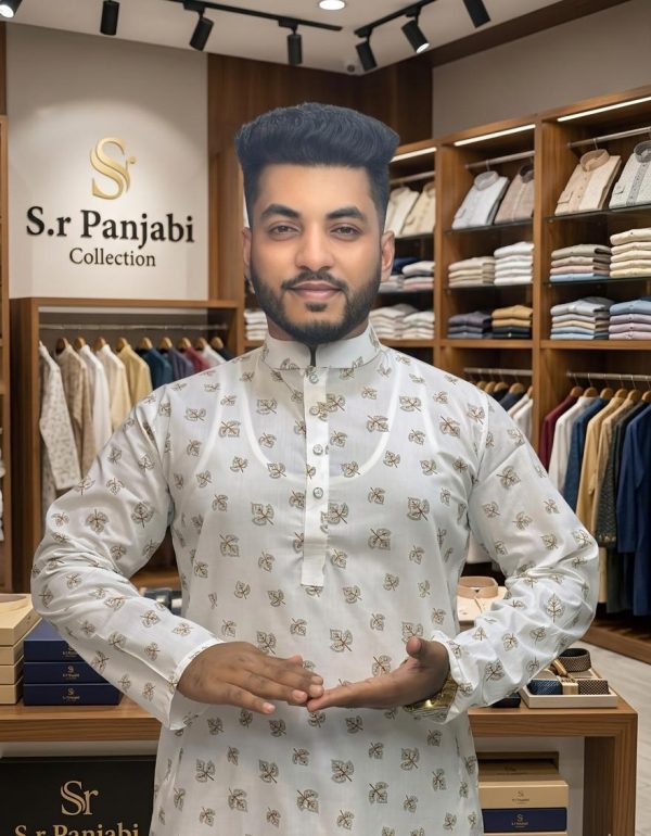 প্রিমিয়াম কোয়ালিটির সুতি পাঞ্জাবি[ Code 03 ] - Image 1