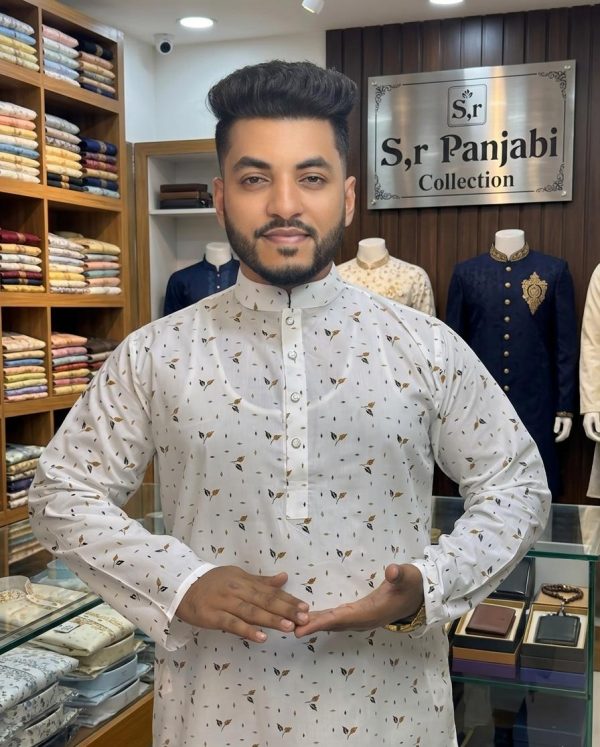 প্রিমিয়াম কোয়ালিটির সুতি পাঞ্জাবি[ Code 04 ] - Image 1